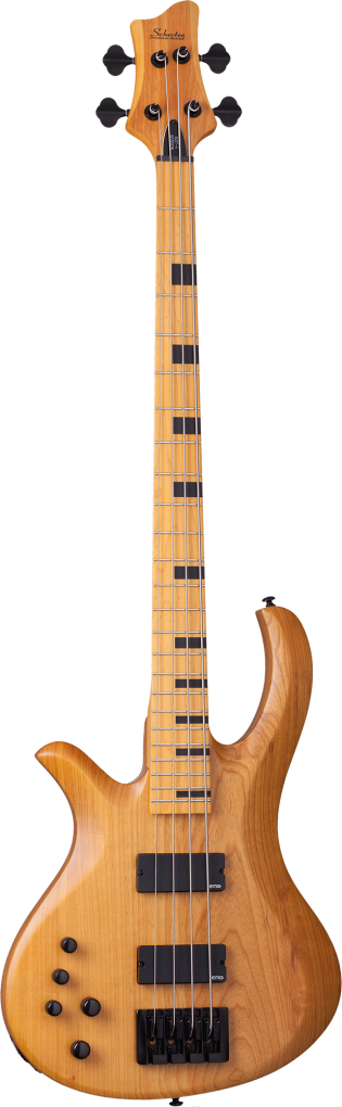 SCHECTER Bassgitarre, Riot Session-4, Aged Natural Satin, Linkshänder