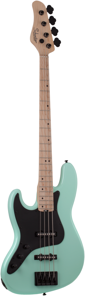 SCHECTER Bassgitarre, J-4 Maple, Seafoam Green, Linkshänder