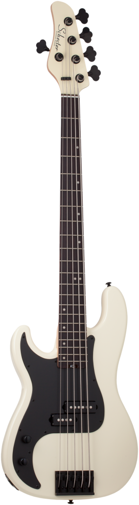 SCHECTER Bassgitarre, P-5, Ivory, Linkshänder