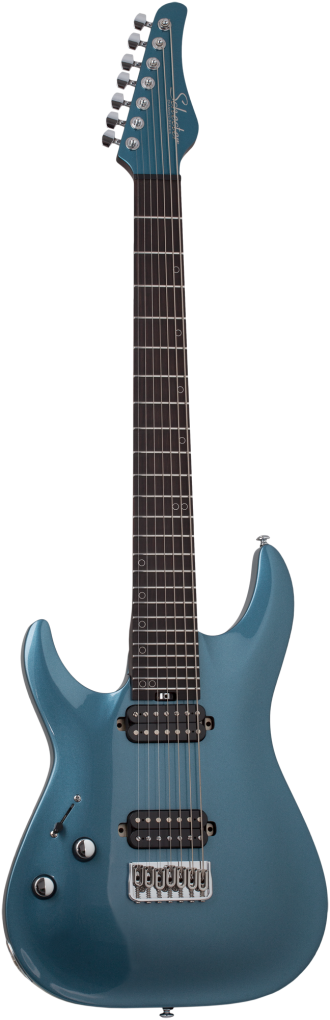 SCHECTER E-Gitarre, Signature Aaron Marshall AM-7, Cobalt Slate, Links