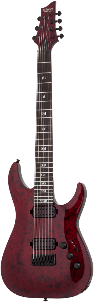 SCHECTER E-Gitarre, Apocalypse C-7, Red Reign