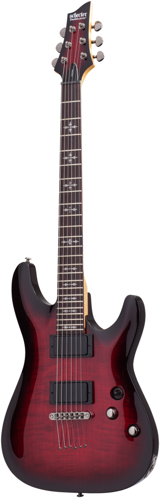 SCHECTER E-Gitarre, Demon 6, Crimson Red Burst