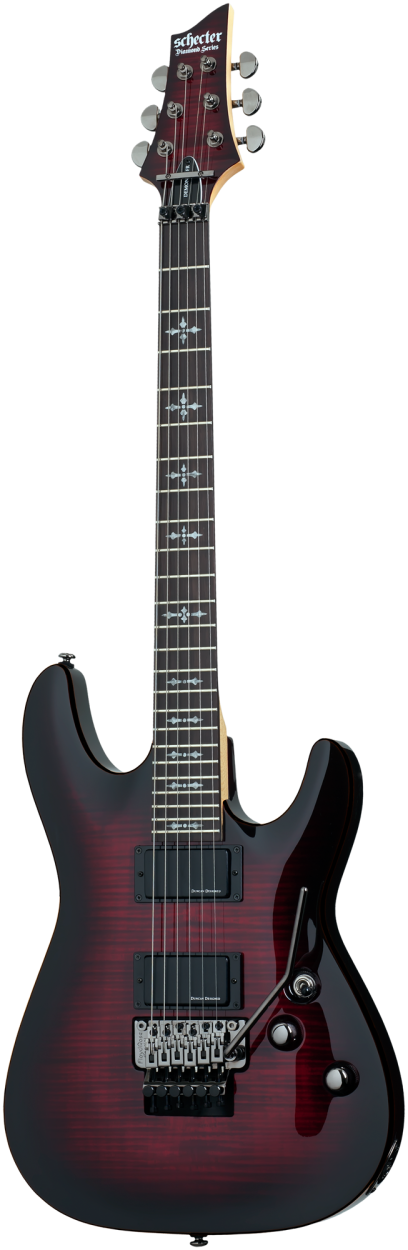 SCHECTER E-Gitarre, Demon 6 FR, Crimson Red Burst