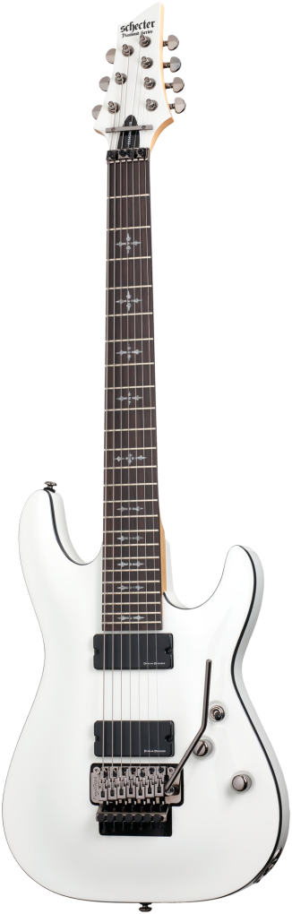 SCHECTER E-Gitarre, Demon 7 FR, Vintage White