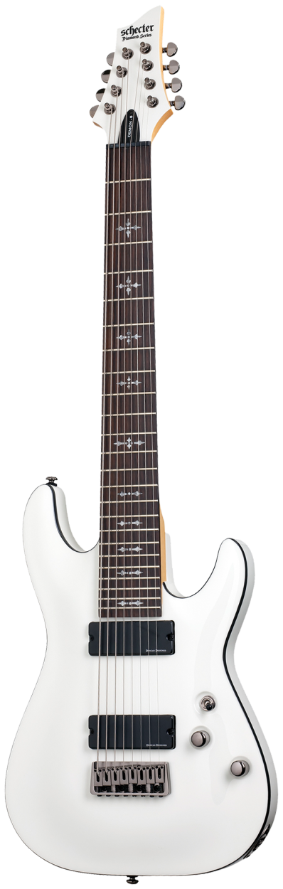 SCHECTER E-Gitarre, Demon 8, Vintage White