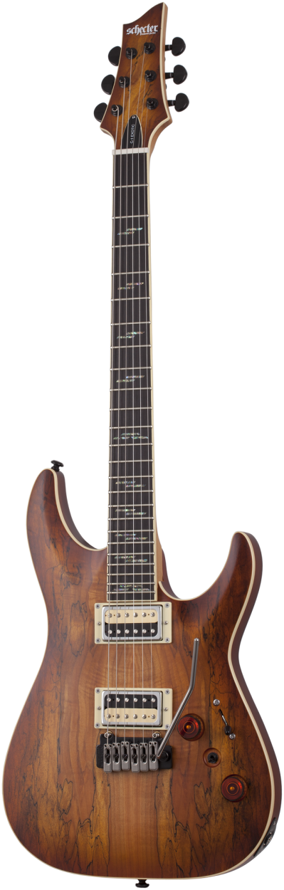 SCHECTER E-Gitarre, C-1 Exotic Spalted Maple, Satin Natural Vintage Bu