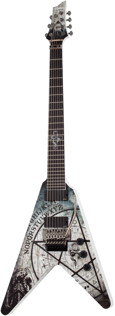 SCHECTER E-Gitarre, Signature Randy Weitzel V-7 FR, Ouija