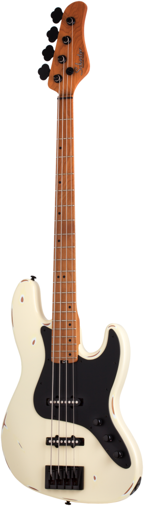 SCHECTER Bassgitarre, J-4 Sixx Relic, Ivory