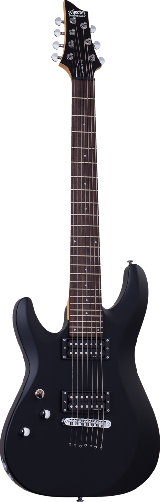 SCHECTER E-Gitarre, C-7 Deluxe, Satin Black, Linkshänder