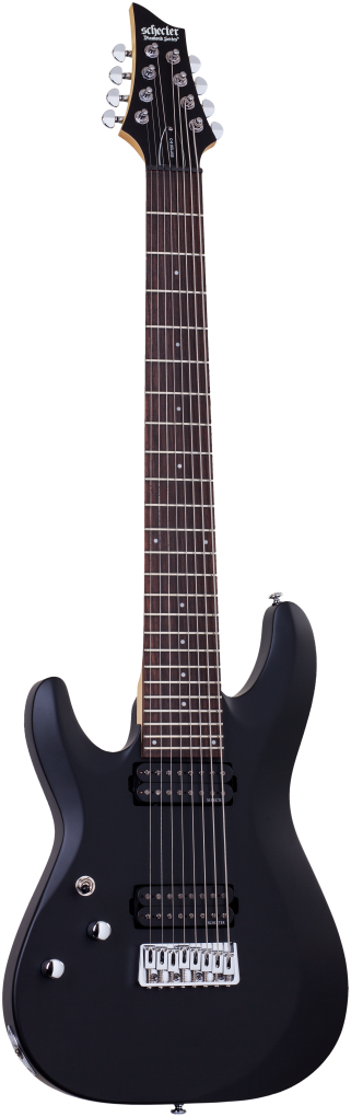 SCHECTER E-Gitarre, C-8 Deluxe, Satin Black, Linkshänder