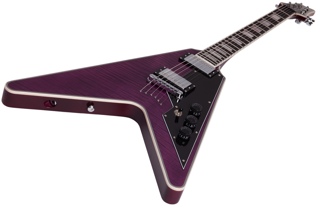SCHECTER E-Gitarre, V-1 Custom, Trans Purple