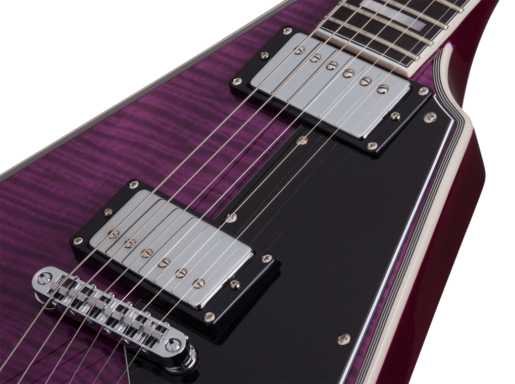 SCHECTER E-Gitarre, V-1 Custom, Trans Purple