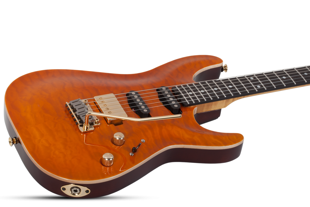 SCHECTER E-Gitarre, California Classic, Trans Amber