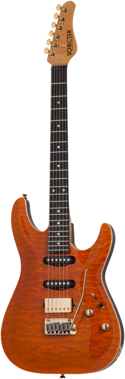 SCHECTER E-Gitarre, California Classic, Trans Amber