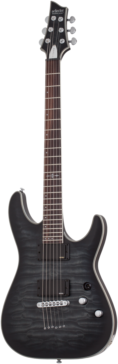 SCHECTER E-Gitarre, C-1 Platinum, See-Thru Black Satin