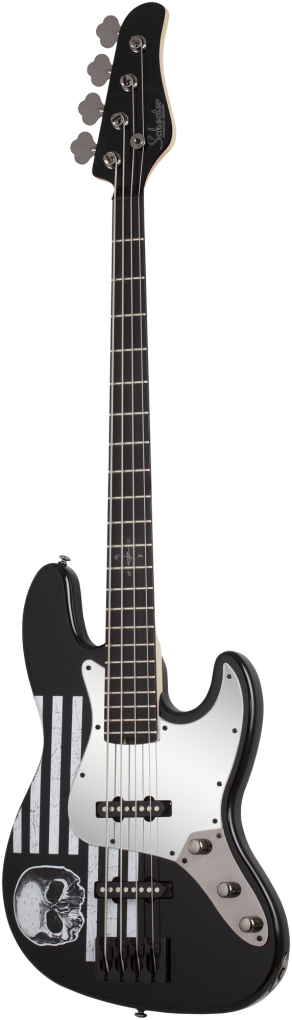 SCHECTER Bassgitarre, Signature JD DeServio J-4, Gloss Black w/"BLS" D