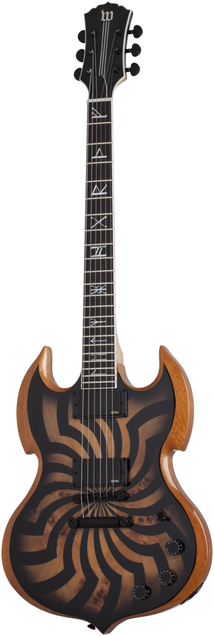 SCHECTER E-Gitarre, Wylde Audio, Barbarian, Charcoal Burst Buzzsaw