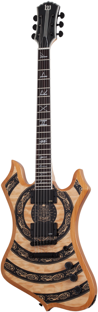 SCHECTER E-Gitarre, Wylde Audio, Nomad Norse Dragon Bullseye, Rawtop