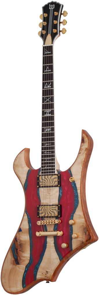 SCHECTER E-Gitarre, Wylde Audio, Goregehn, Blood River Burl