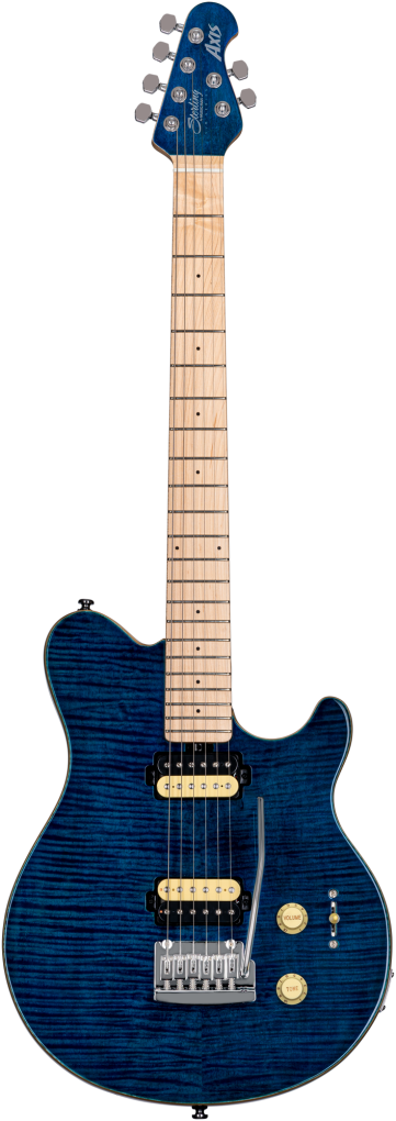 STERLING E-Gitarre, S.U.B., Axis AX3, Flame Maple Veneer Top, Neptune