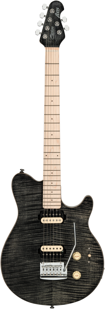 STERLING E-Gitarre, S.U.B., Axis AX3, Flame Maple Veneer Top, Trans Bl