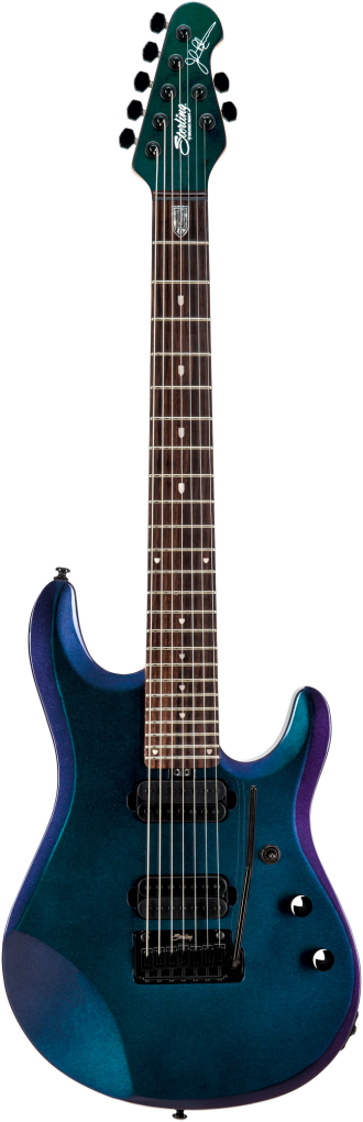 STERLING E-Gitarre, JP70, 7-Saiter, Mystic Dream, Tasche