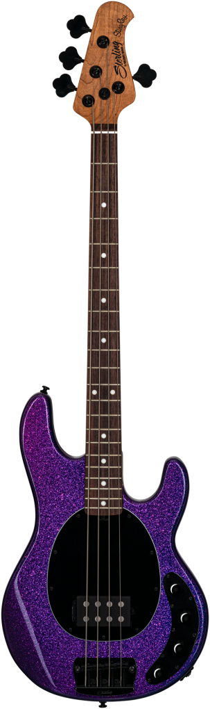 STERLING Bassgitarre, StingRay RAY34, Sparkle, Purple Sparkle