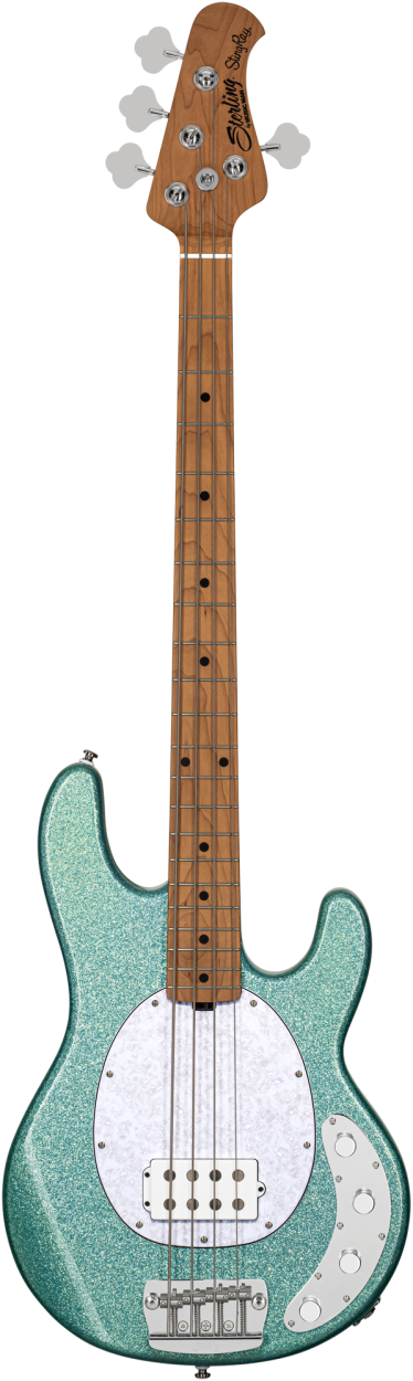 STERLING Bassgitarre, StingRay RAY34 Sparkle, Seafoam Sparkle