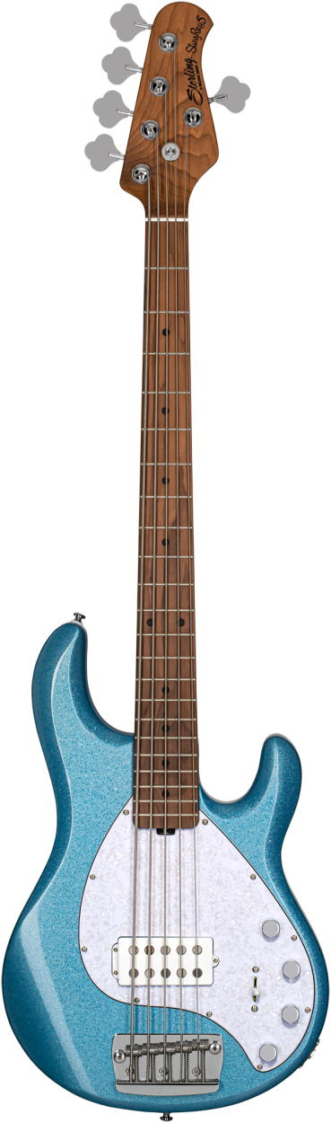 STERLING Bassgitarre, StingRay RAY35 Sparkle, Blue Sparkle