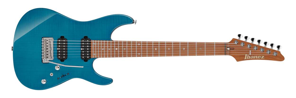 Ibanez - Martin Miller AZ Signature 7 String Transparent Aqua Blue