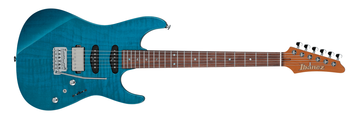 Ibanez MMN1-TAB Martin Miller Signature Transparent Aqua Blue